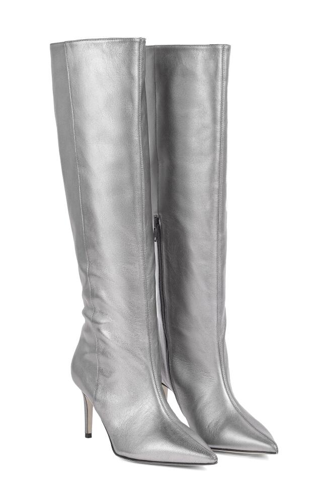 LK Bennett Astrid Knee High Boot in Pewter Cover