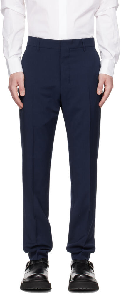 AMI Paris Navy Cigarette Fit Trousers Cover