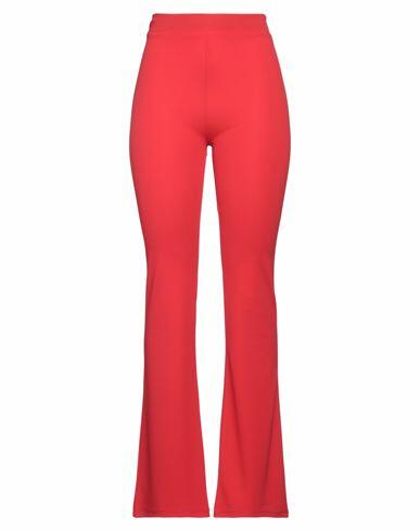 Cristinaeffe Woman Pants Red Polyester, Elastane Cover