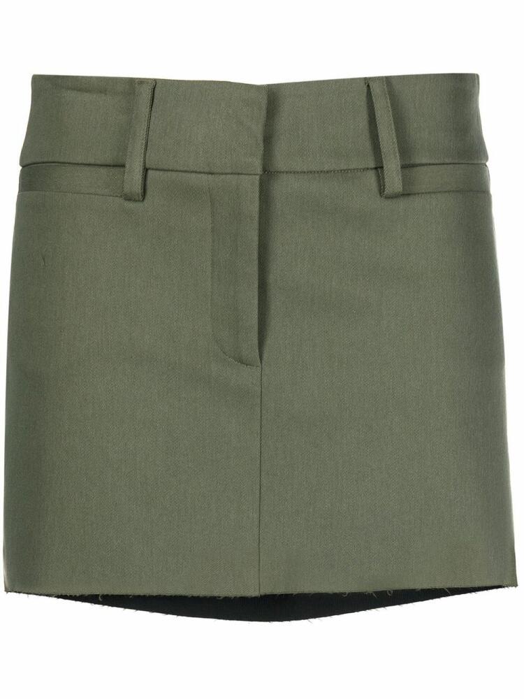 Blanca Vita concealed-front fastening miniskirt - Green Cover