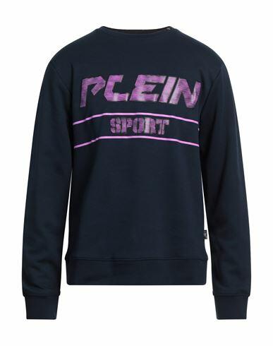 Plein Sport Man Sweatshirt Midnight blue Cotton, Polyester Cover