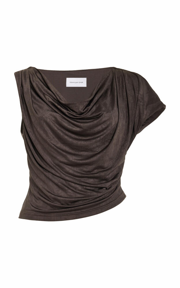 Significant Other - Priya Draped Crepe Top - Black Cover