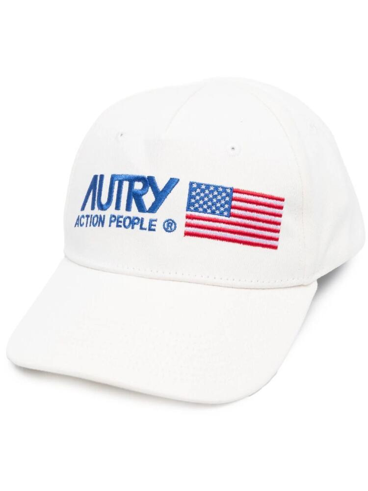 Autry logo-embroidered baseball cap - White Cover