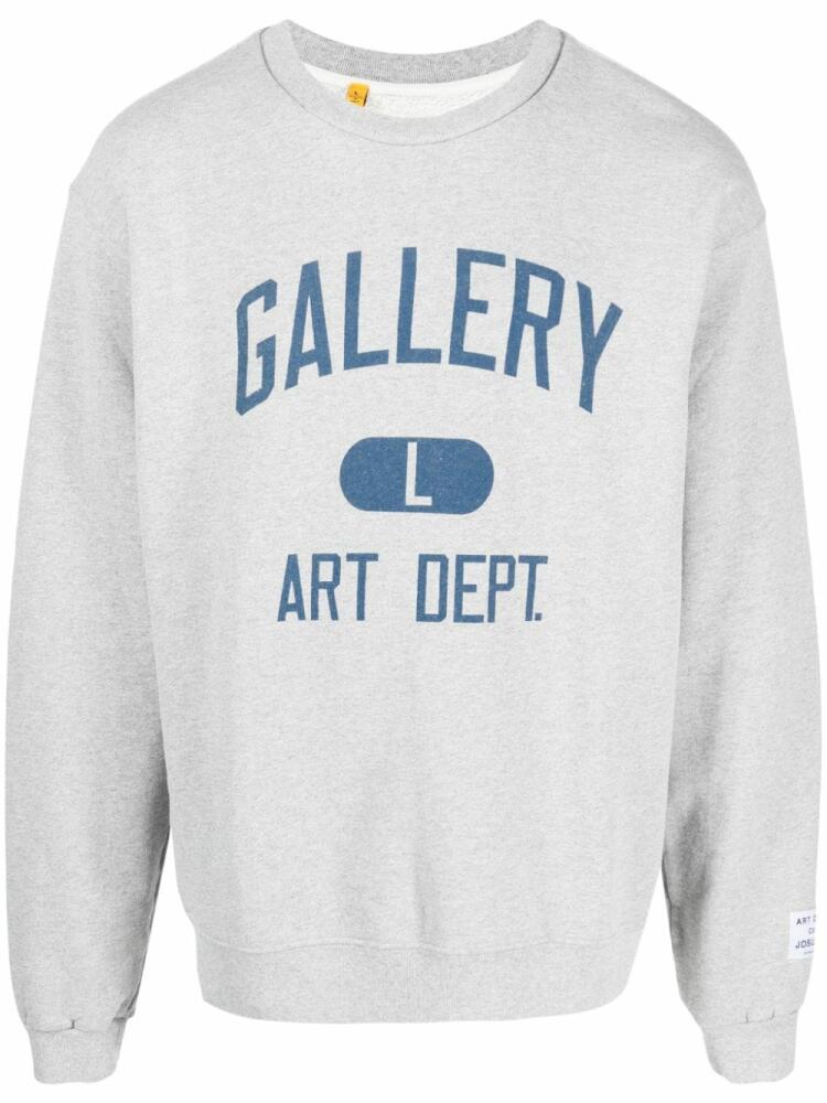 GALLERY DEPT. logo-print cotton crew-neck sweatshirt - Grey Cover