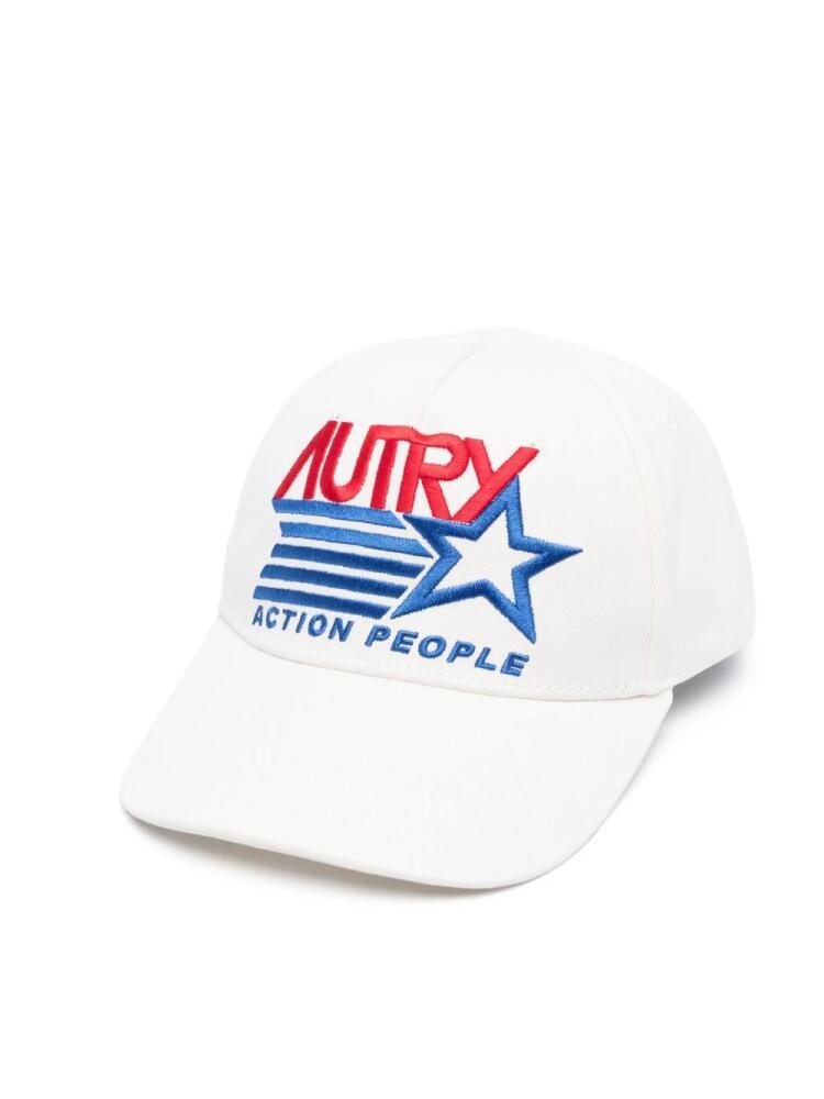 Autry logo-embroidered baseball cap - White Cover