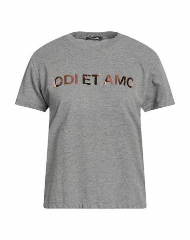 Odi Et Amo Woman T-shirt Grey Polyester Cover