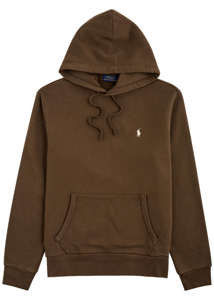 Polo Ralph Lauren Logo Hooded Cotton Sweatshirt - Brown Cover