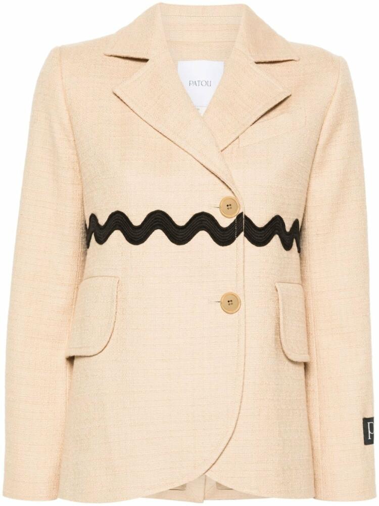 Patou Wave tweed blazer - Neutrals Cover