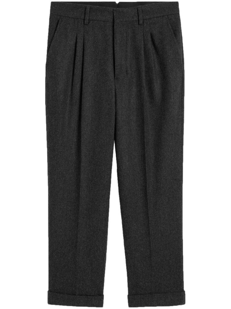 AMI Paris Carrot wool cropped trousers - Grey Cover