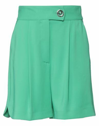 Simona Corsellini Woman Shorts & Bermuda Shorts Green Viscose, Elastane Cover