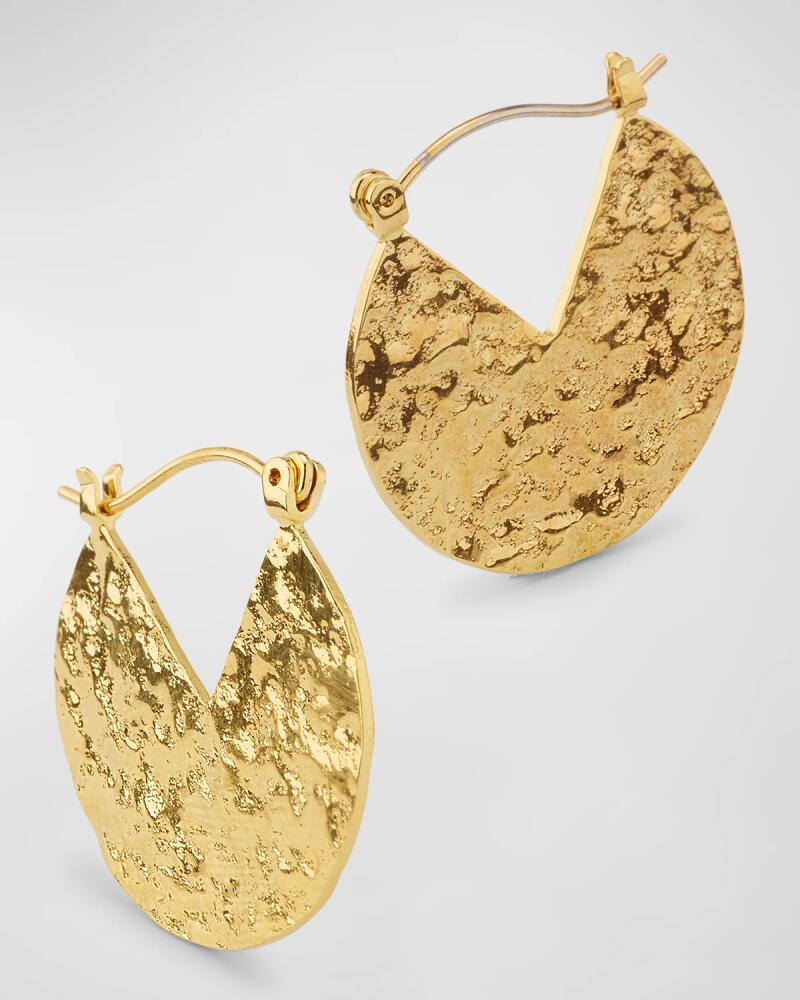 Devon Leigh Wedge Gold Circle Hoop Earrings Cover