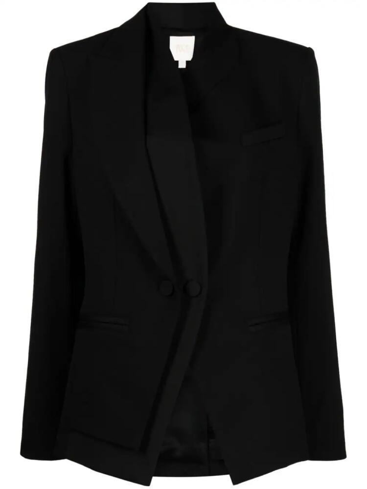 TWP Bianca asymmetric virgin wool-blend blazer - Black Cover