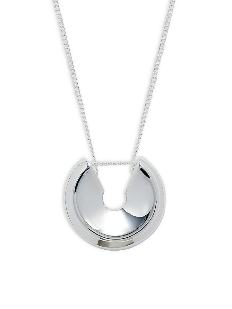 JENNY BIRD Women's Sterling Silver Circle Pendant Necklace - Silvertone Cover