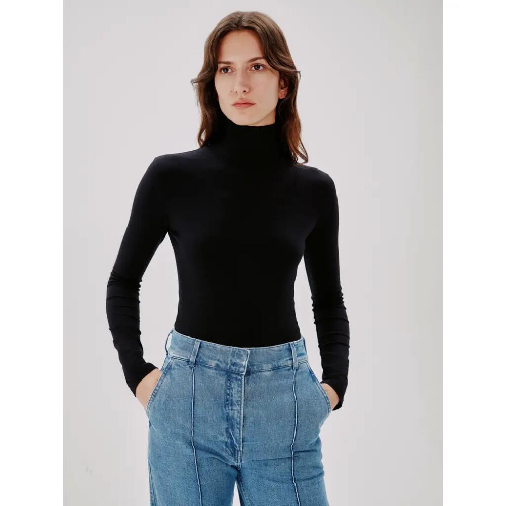 Another Tomorrow TURTLENECK BODYSUIT in Black Cover