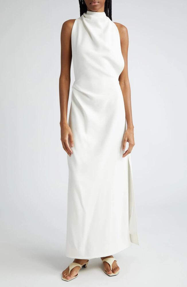 Proenza Schouler Faye Draped Twist Detail Gown in White Cover