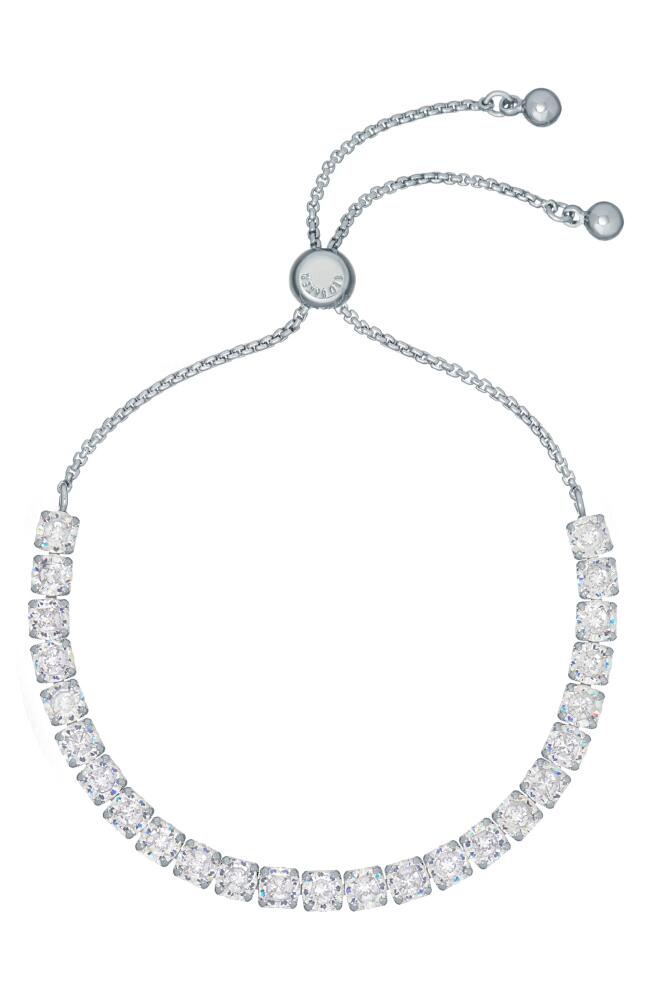 Ted Baker London Melrah Icon Crystal Slider Tennis Bracelet in Silver Tone Clear Crystal Cover