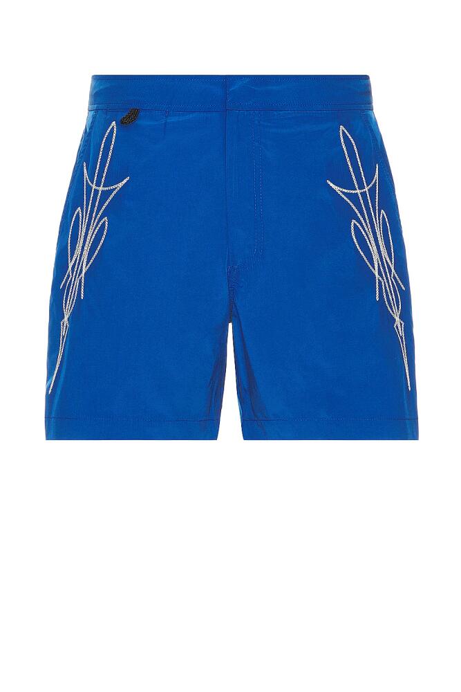 DOUBLE RAINBOUU Pool Shark Swim Short in Blue Cover