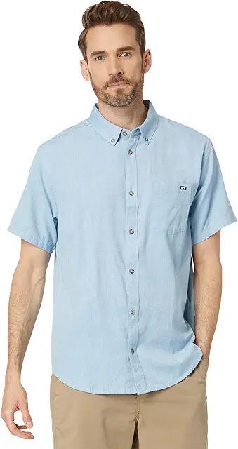 Billabong All Day Short Sleeve Woven (Powder Blue) Men's Clothing Cover