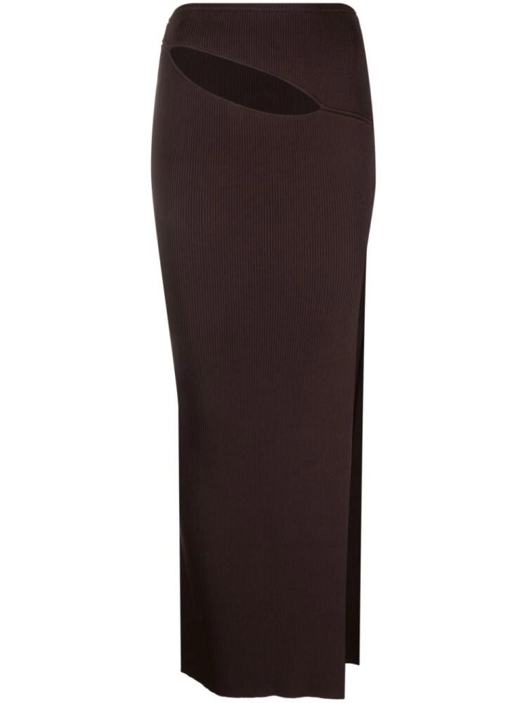 Christopher Esber slash-detail maxi skirt - Brown Cover