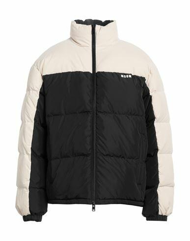 Msgm Man Puffer Ivory Polyester, Cotton, Polyamide Cover