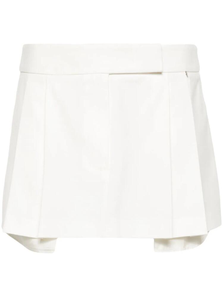 NISSA low-rise pleated miniskirt - White Cover