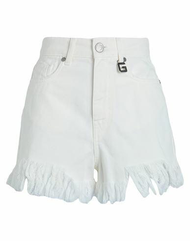 Gaëlle Paris Woman Denim shorts White Cotton Cover