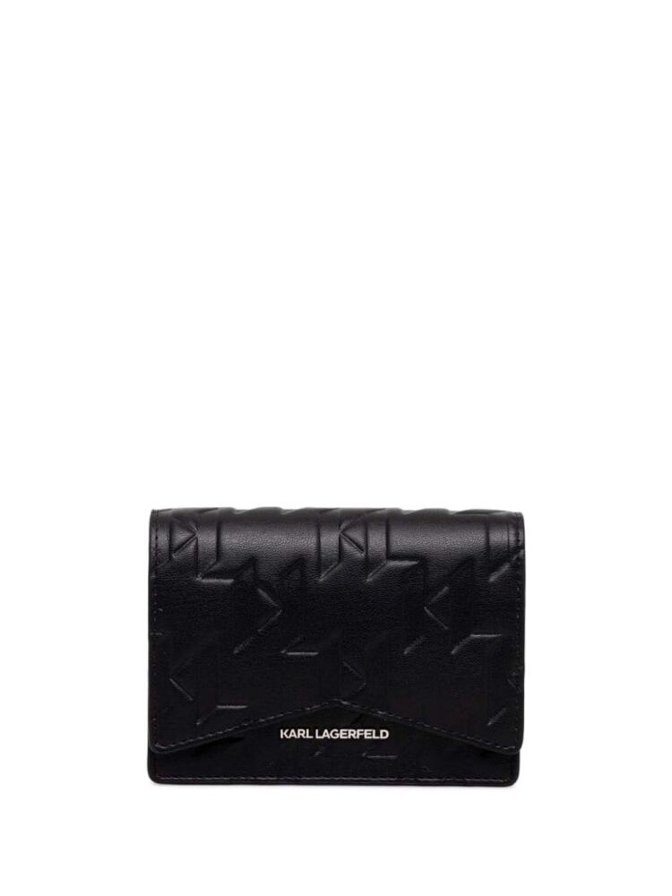 Karl Lagerfeld logo-debossed wallet - Black Cover