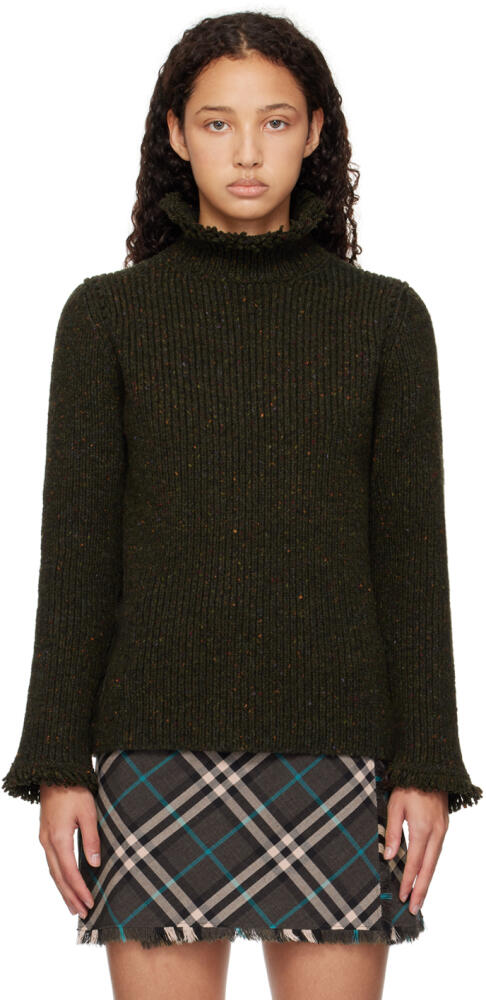 Burberry Green Wool Sweater Cover