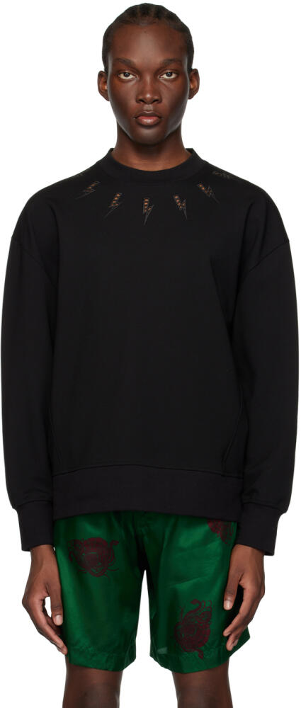 Neil Barrett Black Bolt Collar Sweatshirt Cover