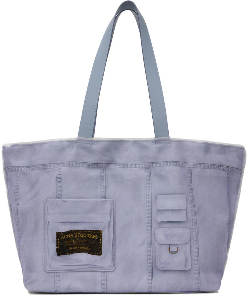 Acne Studios Blue Printed Tote Cover