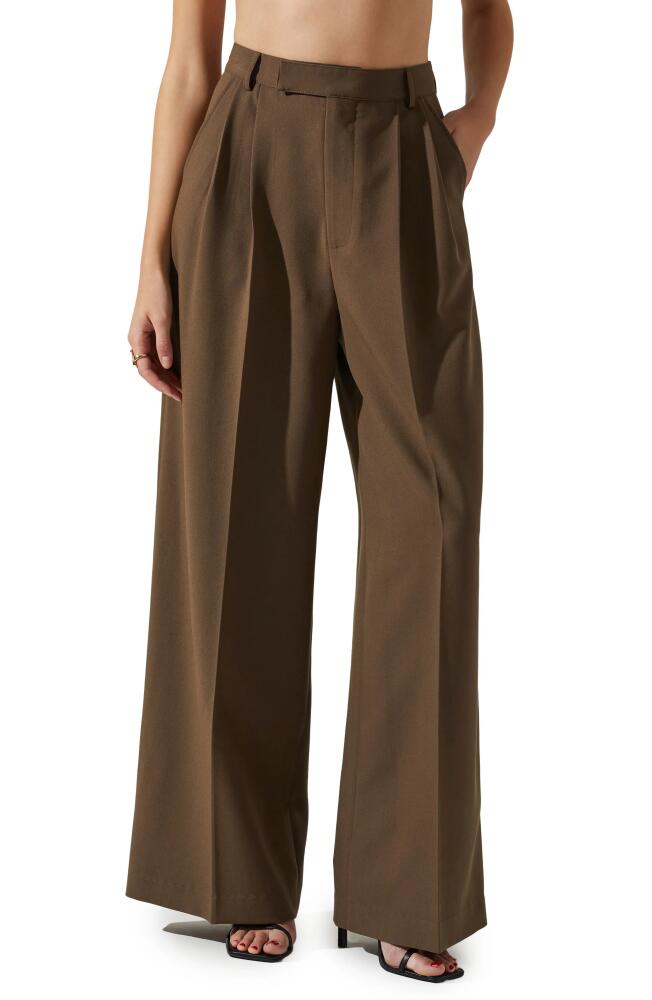 ASTR the Label Milani High Waist Wide Leg Pants in Mushroom Cover