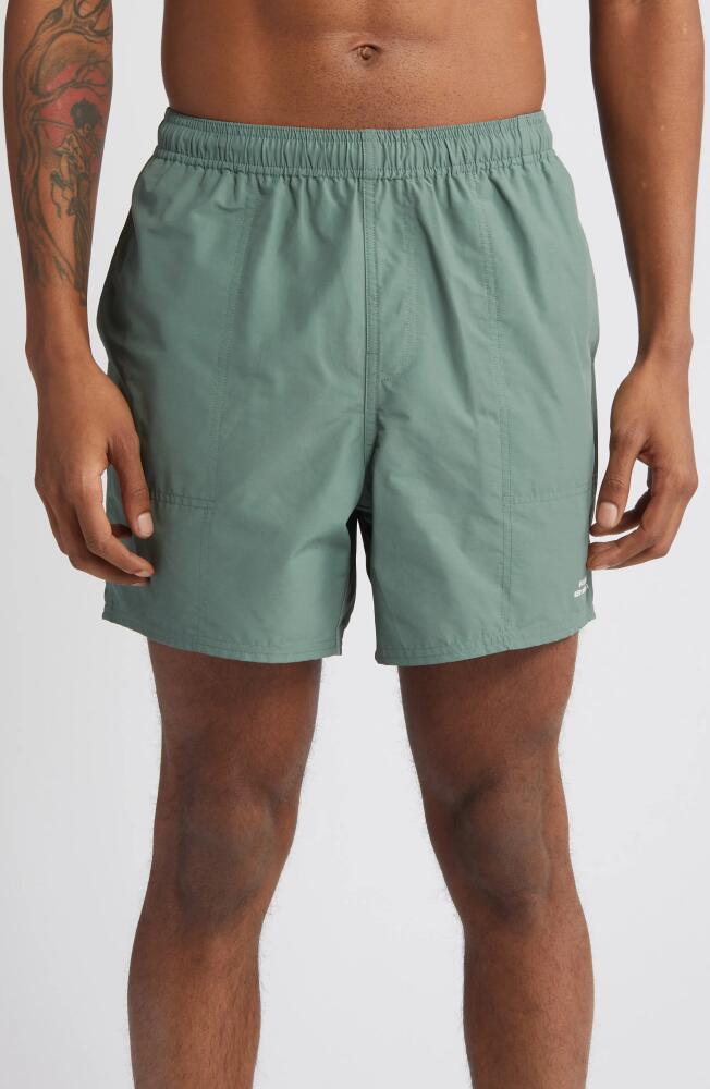 Saturdays NYC Talley Swim Trunks in Dark Forest Cover