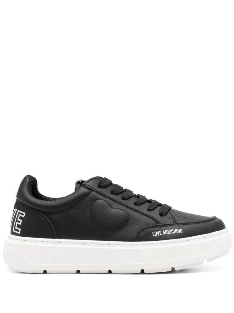 Love Moschino low-top leather sneakers - Black Cover