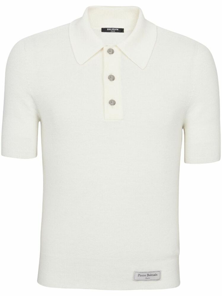 Balmain short-sleeve polo shirt - Neutrals Cover