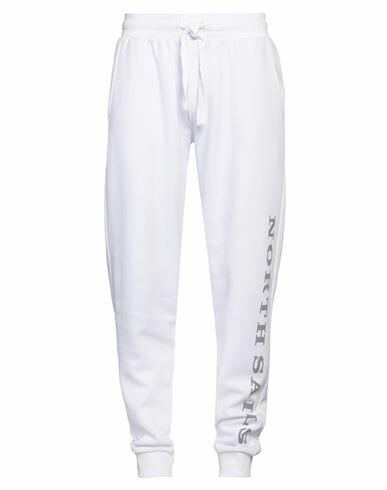 North Sails Man Pants White Cotton, Polyester Cover