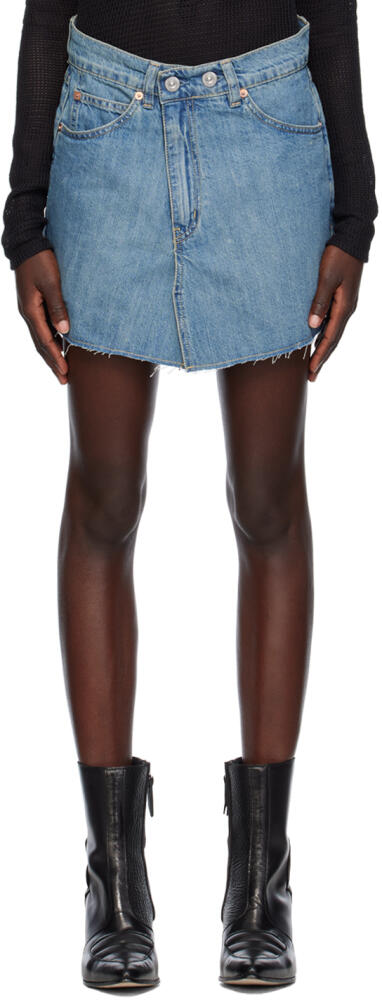 OUR LEGACY Blue Cover Denim Miniskirt Cover