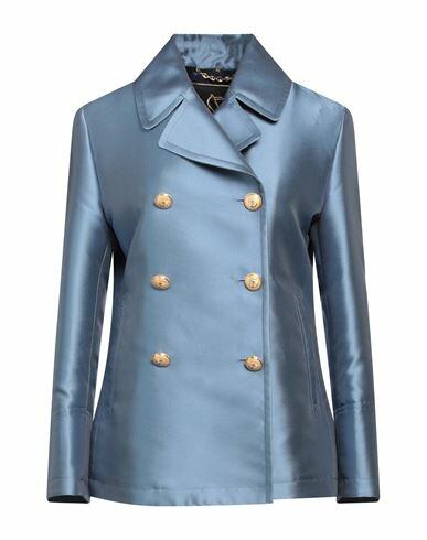 Sealup Woman Blazer Pastel blue Polyester, Silk Cover