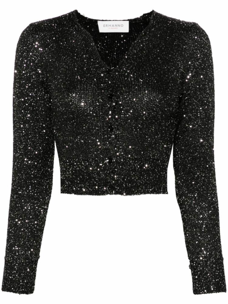 ERMANNO FIRENZE sequinned cardigan - Black Cover