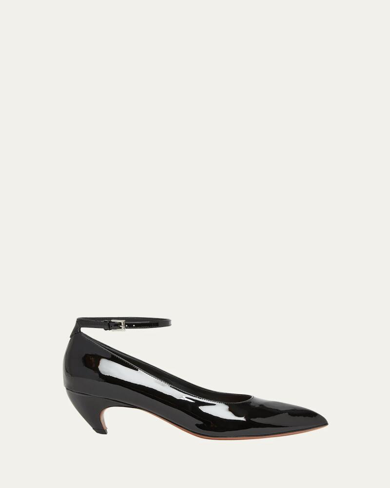 ALAIA Patent Ankle-Strap Kitten Pumps Cover