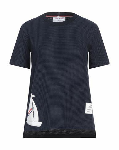 Thom Browne Woman T-shirt Navy blue Cotton, Polyester Cover