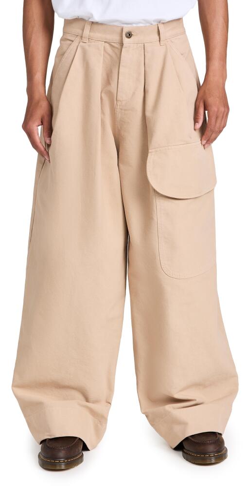 JW Anderson Relaxed Cargo Trousers Cream Cover