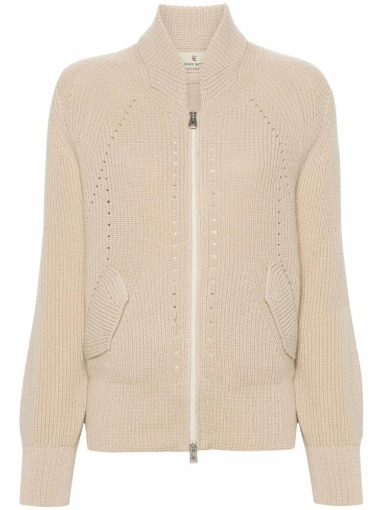 Ermanno Scervino cashmere zip-up cardigan - Neutrals Cover