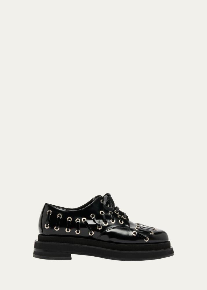 Simone Rocha Multi-Lace Leather Platform Loafers Cover