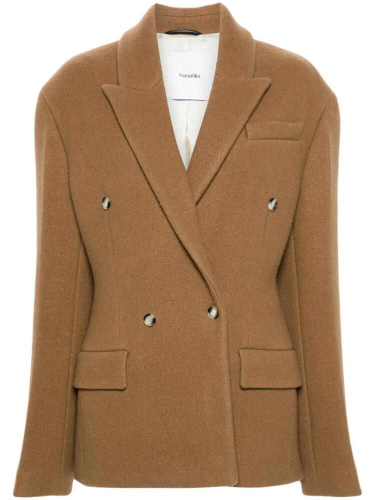 Nanushka double-breasted blazer - Brown Cover