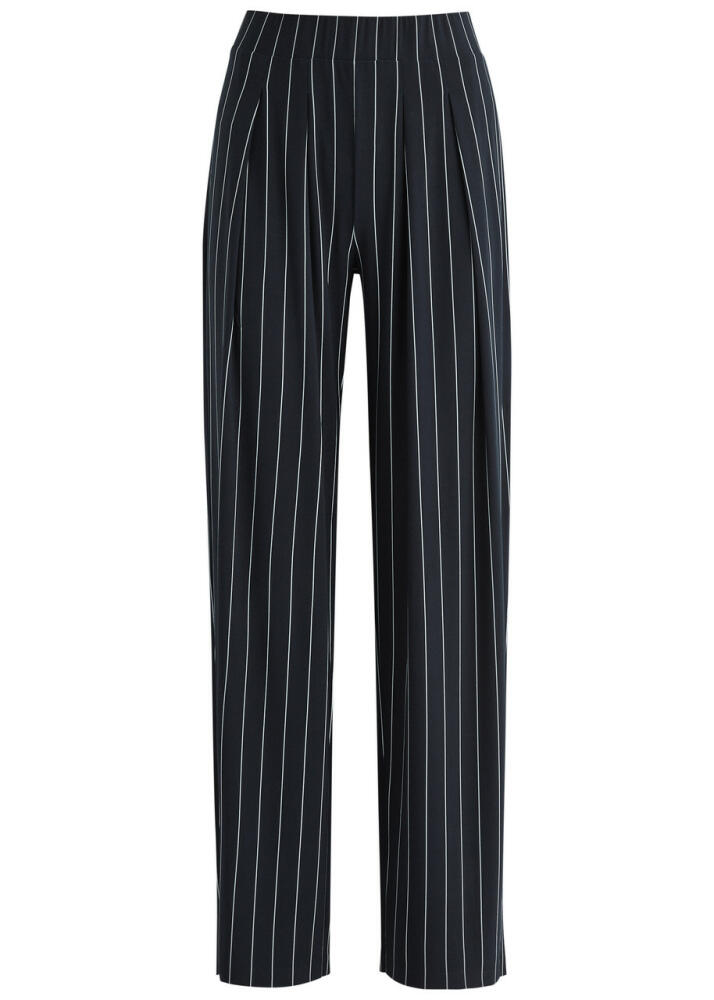 Norma Kamali Striped Stretch-jersey Trousers - Navy Cover