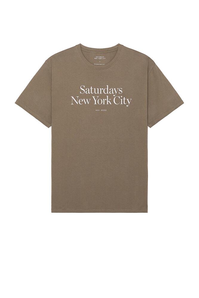 SATURDAYS NYC Miller Tee in Grey Cover