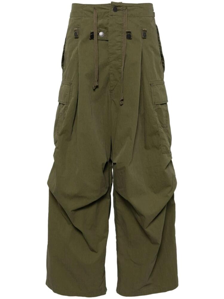 KAPITAL Jumbo cargo trousers - Green Cover