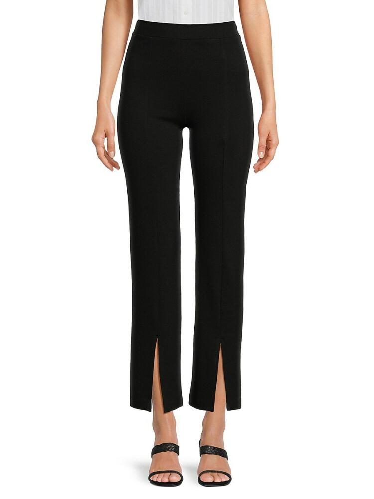 Love Ady Women's Slit Cuff Cropped Pants - Black Cover