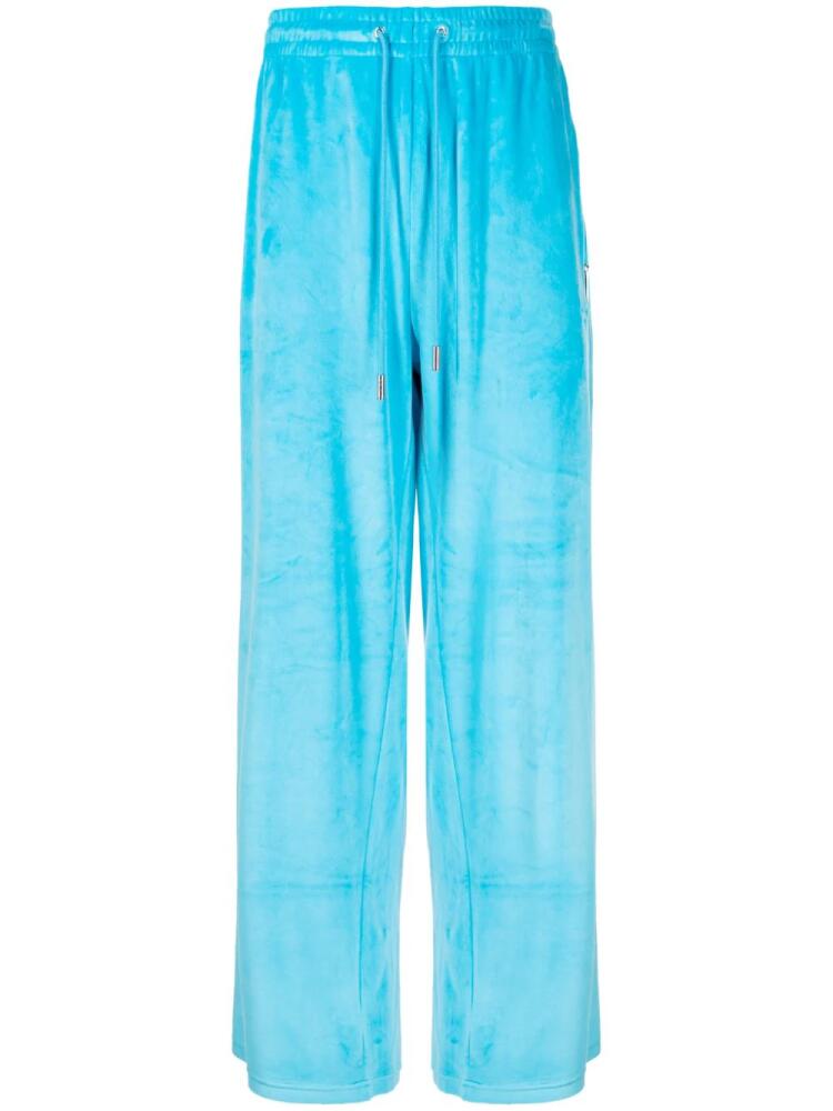 TEAM WANG design Stay For The Night straight-leg trousers - Blue Cover