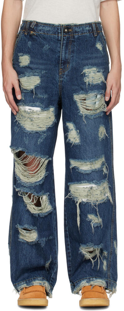 ADER error Blue Distressed Jeans Cover